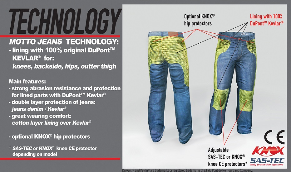 Active Leisure Protection Mottowear genuine motorcycle jeans